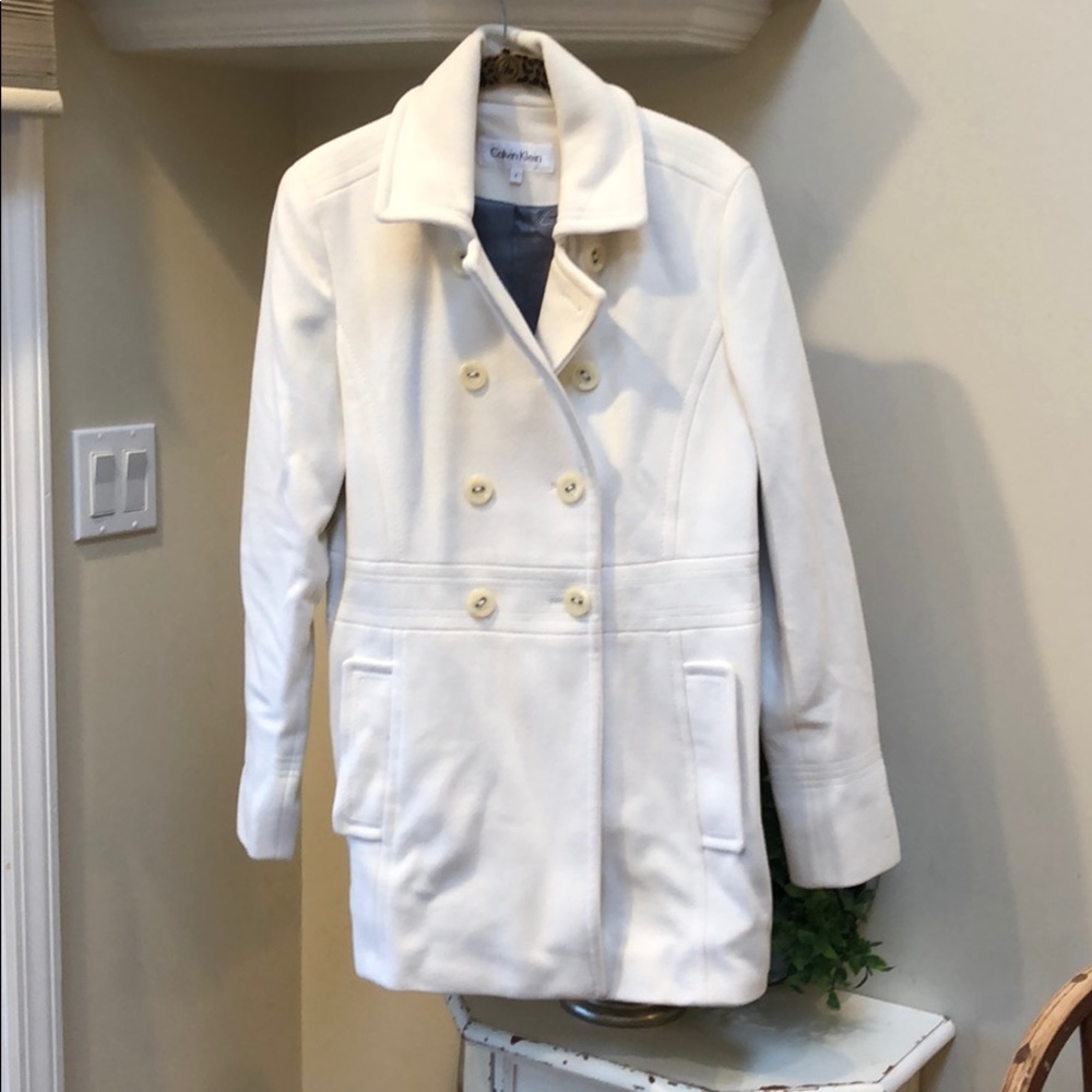 🧥 Calvin Klein Double-Breasted Peacoat